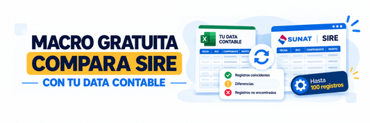 Ahorra Tiempo! Descarga Nuestra Macro Gratuita para Comparar la información SIRE-SUNAT con tu Data contable