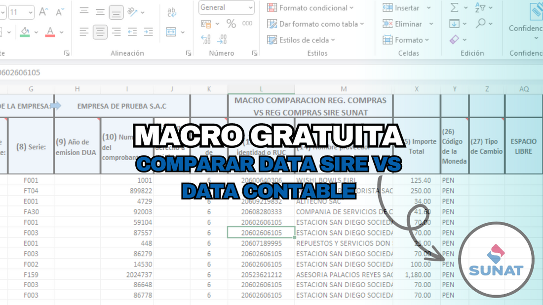 Ahorra Tiempo! Descarga Nuestra Macro Gratuita para Comparar la información SIRE-SUNAT con tu Data contable