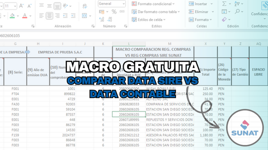 Ahorra Tiempo! Descarga Nuestra Macro Gratuita para Comparar la información SIRE-SUNAT con tu Data contable